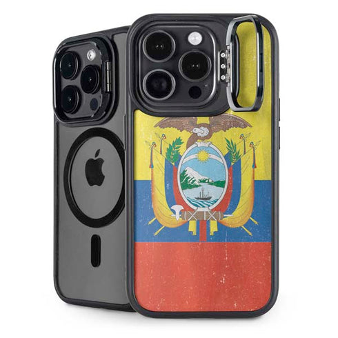 Ecuador Flag Distressed iPhone Cases